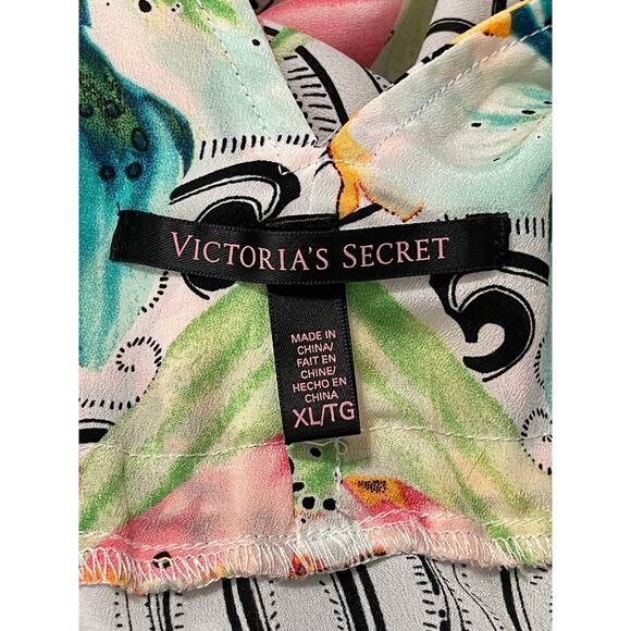 Victoria’s Secret Women's XL Watercolor Floral Maxi Slip Dress Lightweight Beach - Picture 7 of 8